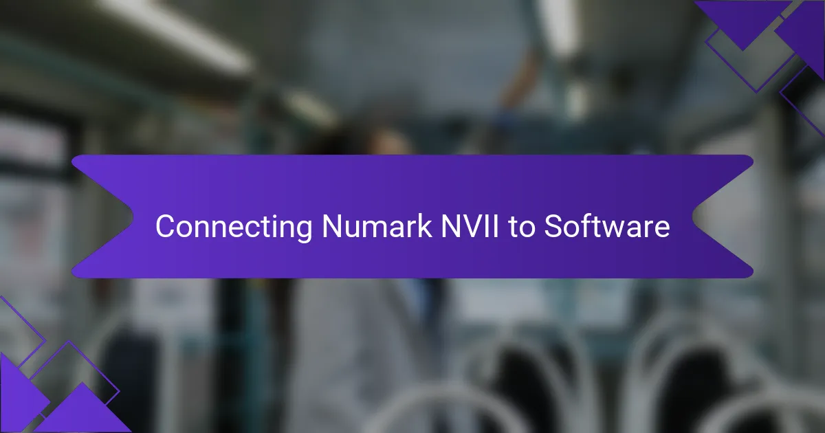 Connecting Numark NVII to Software
